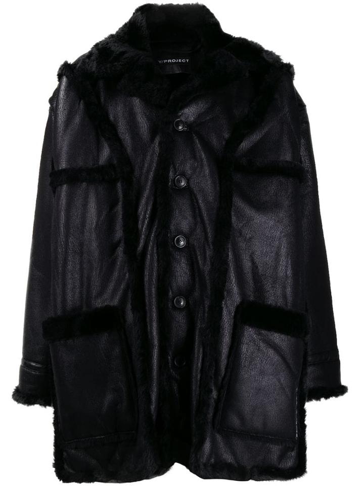 Y/project Oversized Aviator Jacket - Black