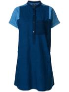 A.p.c. Contrast Denim Dress - Blue