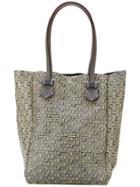 Moreau - Striped Tote - Men - Leather - One Size, Black, Leather