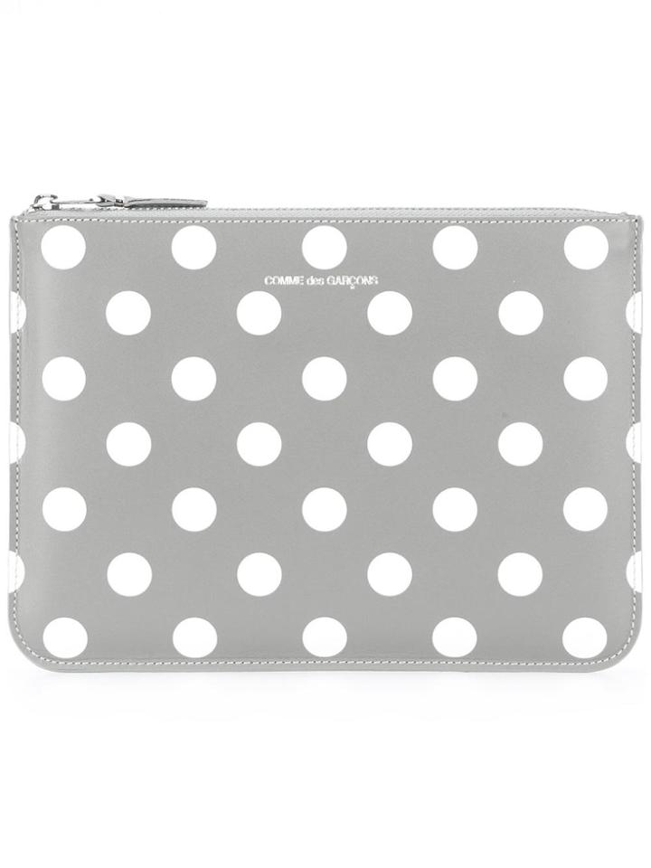 Comme Des Garçons Wallet Polka Dot Coin Purse - Grey