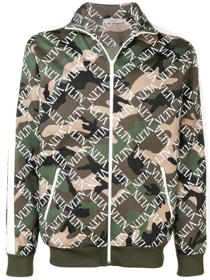 Valentino Vltn Camouflage Jacket - Green