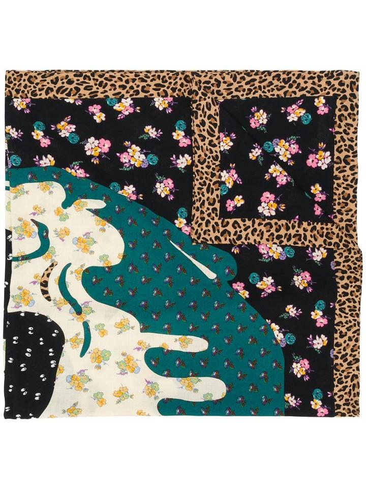 Coach Coach X Disney Mixed Print Scarf - Green