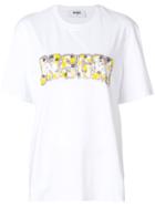 Msgm Embroidered T-shirt - White