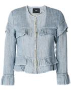 Steffen Schraut Ruffled Details Denim Jacket - Blue