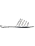 Giuseppe Zanotti Design Crystal-embellished Slides - Silver