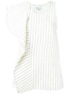 3.1 Phillip Lim Cascading Ruffle Tank Top, Women's, Size: 6, Nude/neutrals, Linen/flax/silk