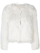 Maison Margiela Cropped Fur Jacket - White