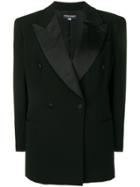 Giorgio Armani Vintage 1990's Structured Shoulder Blazer - Black