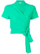 Etro Bow Tie Wrap Blouse - Green
