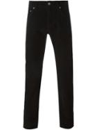 Dolce & Gabbana Corduroy Trousers, Men's, Size: 48, Black, Cotton/spandex/elastane/calf Leather