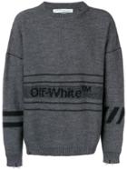 Off-white Embroidered Logo Jumper - Grey