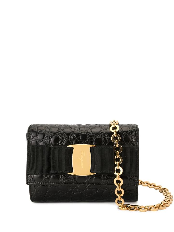 Salvatore Ferragamo Pre-owned Vara Bow Cross Body Bag - Black