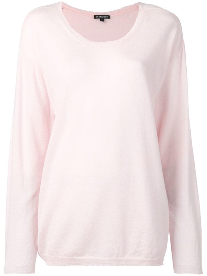 Ann Demeulemeester Frayed-hem Oversized Sweater - Pink