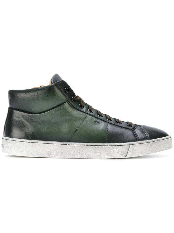 Santoni Mid-top Sneakers - Green