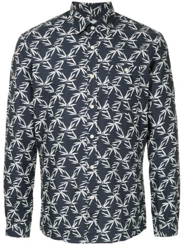 The Goodpeople Bamboo Leaf Print Shirt - Blue