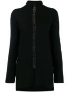 Pierantoniogaspari Safety Pin Knitted Cardigan - Black