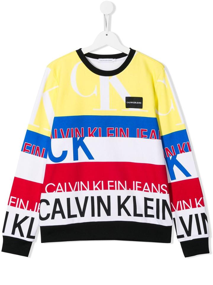 Calvin Klein Kids Teen Block Colour Sweatshirt - Black