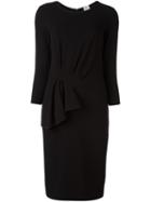 Armani Collezioni Gathered Detail Dress, Women's, Size: 46, Black, Polyamide/spandex/elastane/viscose