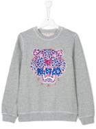 Kenzo Kids Embroidered Tiger Sweatshirt - Grey