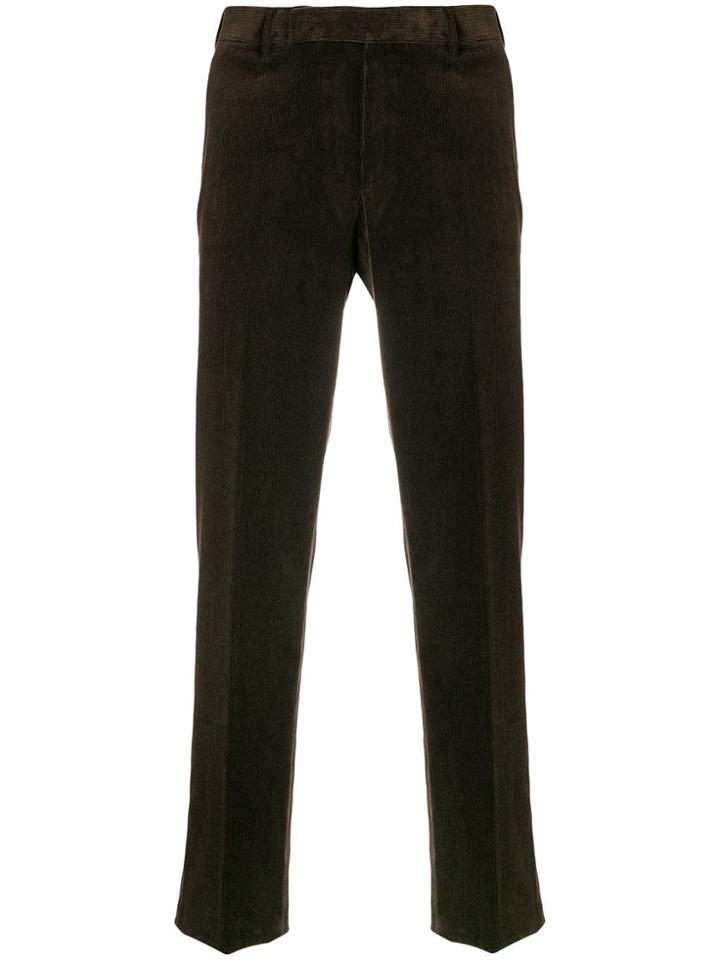 Ermenegildo Zegna Straight-leg Corduroy Trousers - Brown