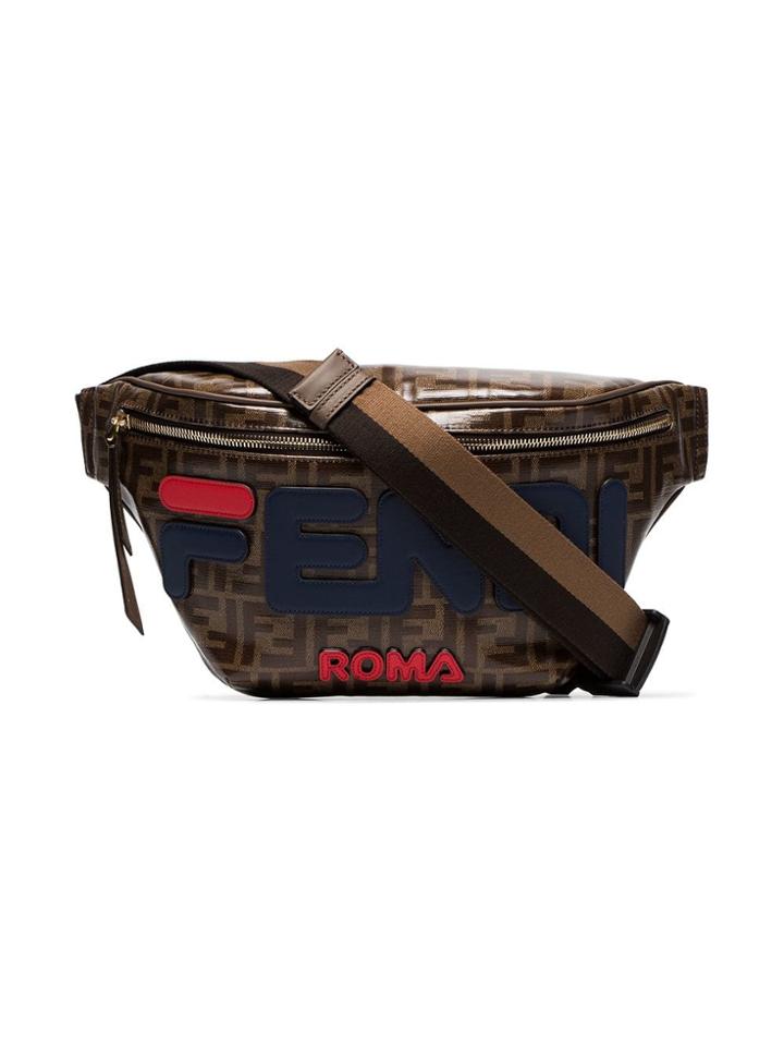 Fendi Leather Crossbody Bag - Brown