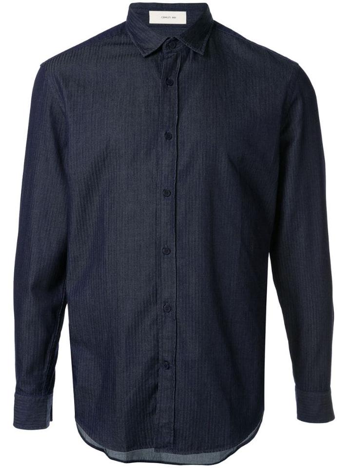 Cerruti 1881 Pinstripe Dress Shirt - Blue