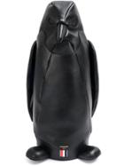 Thom Browne Penguin Bag In Pebble Grain - Black
