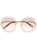 Chloé Eyewear Round Sunglasses - Gold
