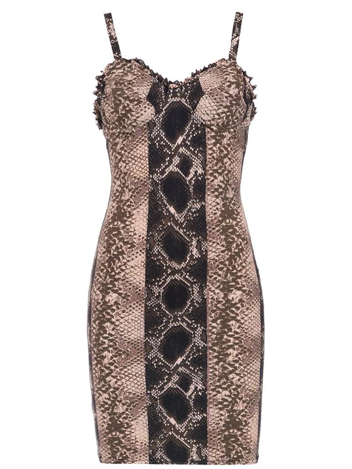 Amir Slama Printed Shift Dress - Black