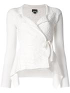 Just Cavalli Belted Knit Jacket - White