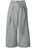 Eudon Choi Belted Wide-leg Trousers - Grey