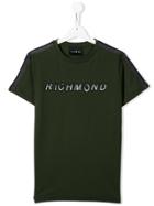 John Richmond Junior Logo Embroidered T-shirt - Green