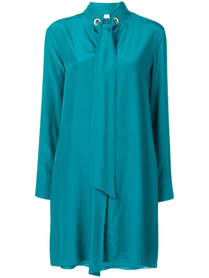 Chloé Scarf Collar Dress - Green