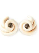 Katheleys Vintage 'unique Shells' Earrings - Nude & Neutrals