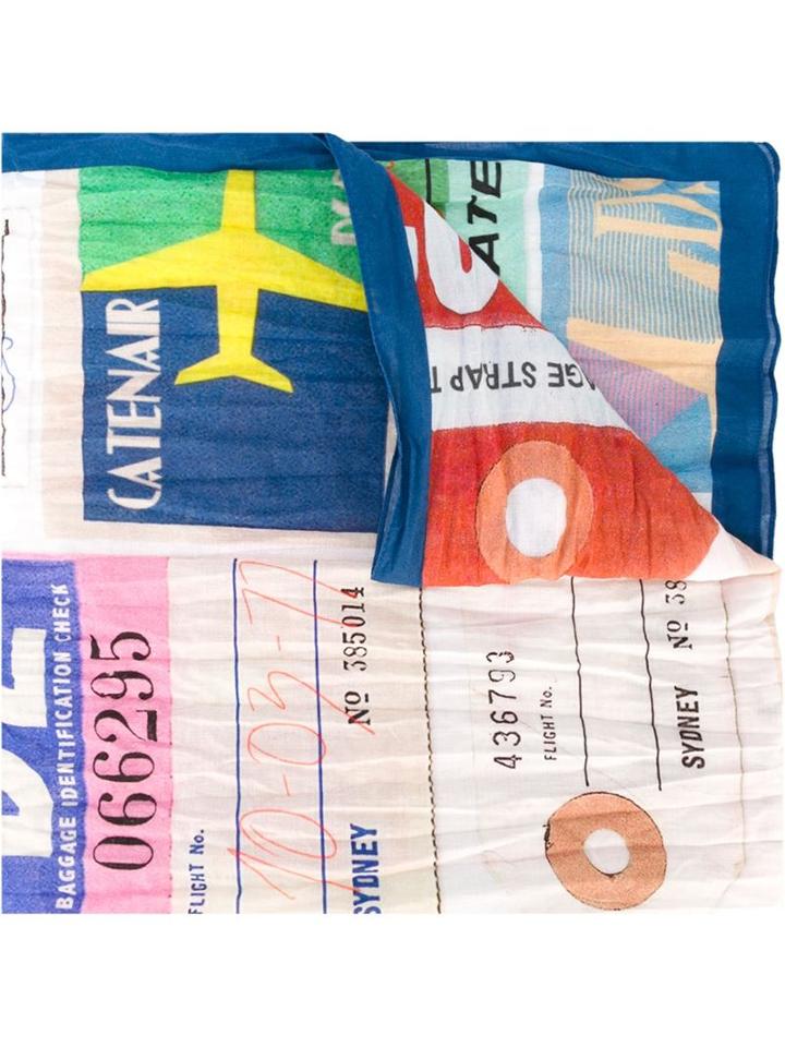 Dsquared2 Flight Tag Print Scarf