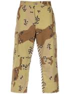 À La Garçonne Printed Unisex Cargo Trousers - Nude & Neutrals