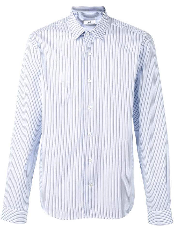 Ami Alexandre Mattiussi - Classic Collar Shirt - Men - Cotton - 40, Blue, Cotton