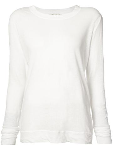 The Lady And The Sailor - Knitted Top - Women - Cotton/linen/flax - Ii, White, Cotton/linen/flax