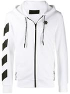 Philipp Plein Hooded Sweat Jacket - White
