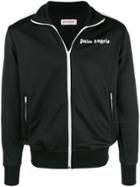 Palm Angels Logo Zipped Sweatshirt - Black