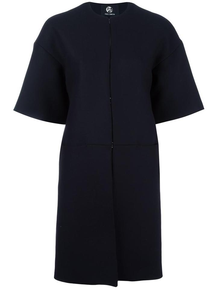 Ps By Paul Smith Short Sleeve Coat, Women's, Size: 40, Black, Virgin Wool/cashmere/polyamide/viscose