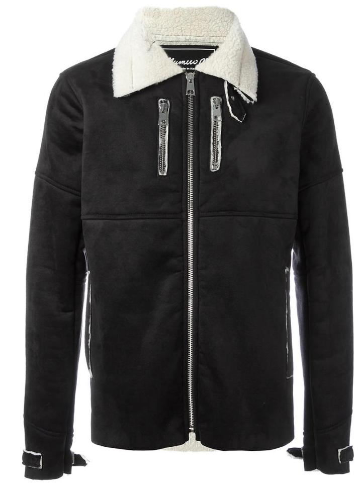 Numero00 Faux Shearling Jacket, Men's, Size: Xl, Black, Polyester/spandex/elastane/acrylic