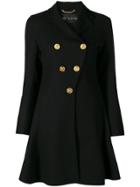 Versace Flared Coat - Black