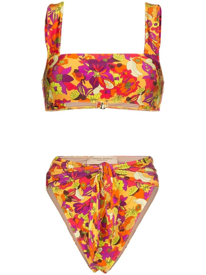Adriana Degreas Tropical Print Bikini - Multicolour