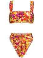 Adriana Degreas Tropical Print Bikini - Multicolour