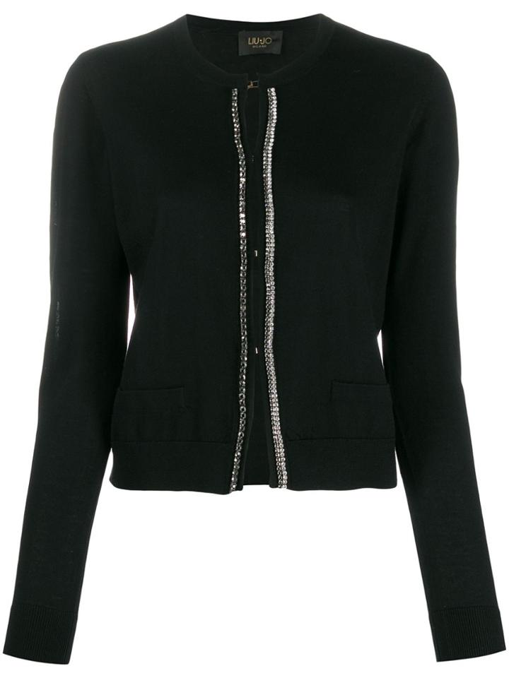 Liu Jo Ribbed Knit Cardigan - Black