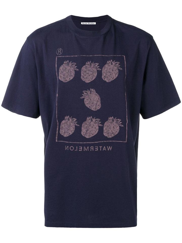 Acne Studios Fruit Print T-shirt - Blue