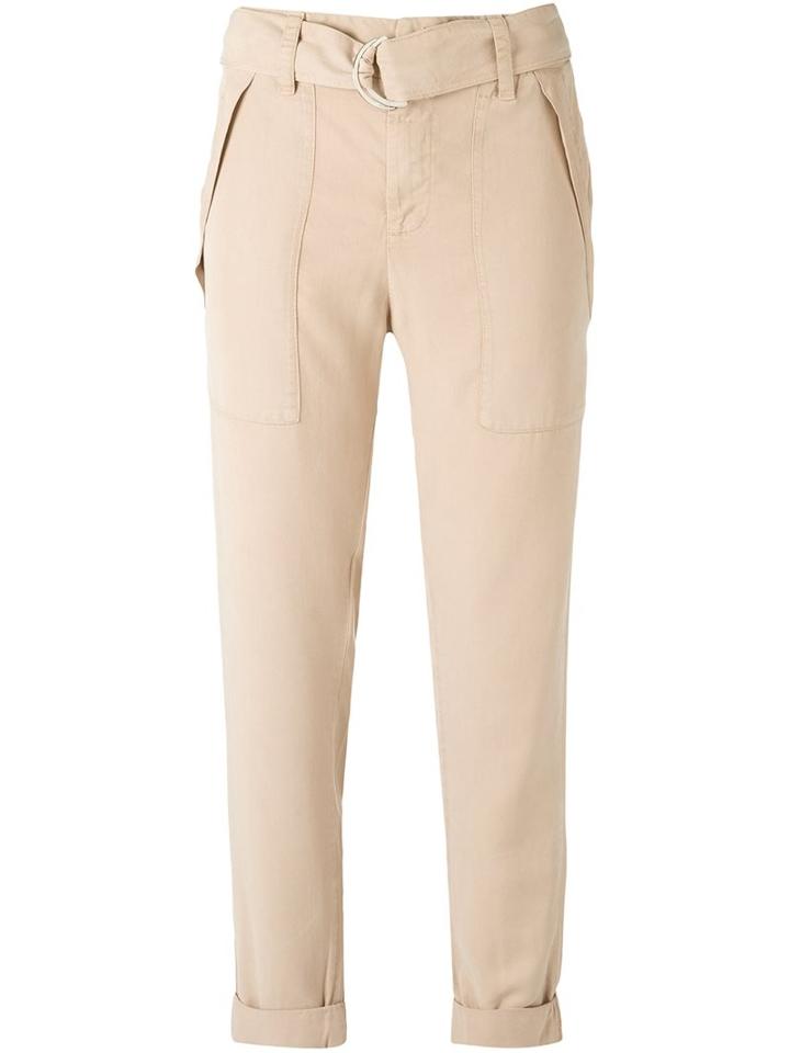 Egrey Cropped Trousers, Women's, Size: 40, Nude/neutrals, Lyocell
