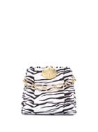 Rixo London Amelie Zebra Satin Bag - White
