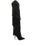 Philipp Plein Fringed High Boots - Black